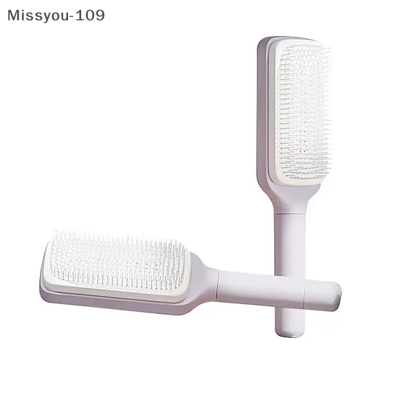 One-Click Self-Cleaning Hair Brush
